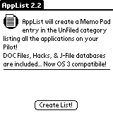 AppList Screen Shot